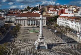 Praça do Rossio e Dom Pedro IV em Lisboa