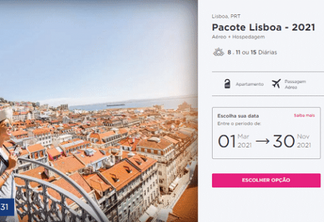 Pacote Hurb para Lisboa por R$ 3.199