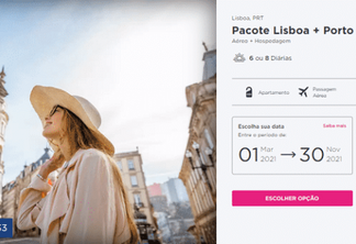 Pacote Hurb para Lisboa e Porto por R$ 5.269