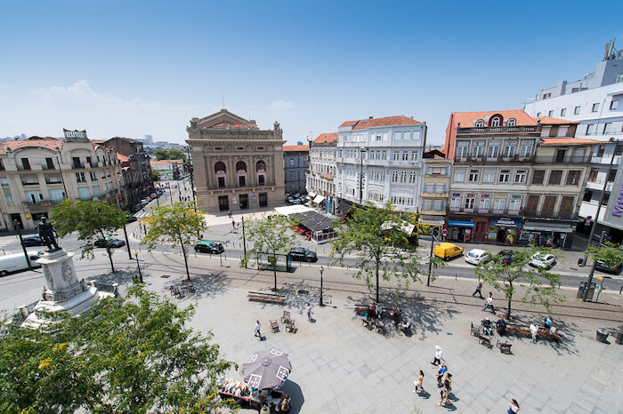 Praça da Batalha no Porto