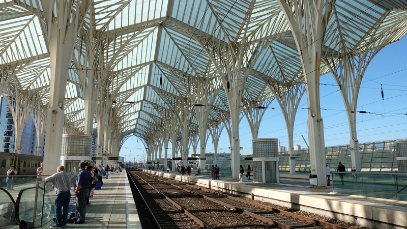 Estação de trem em Lisboa