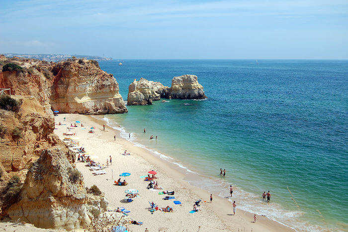 Praia da Rocha no Algarve