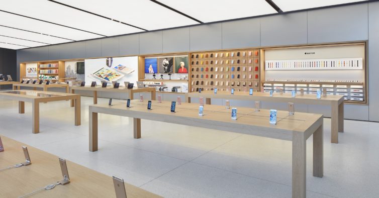 Interior das lojas Apple