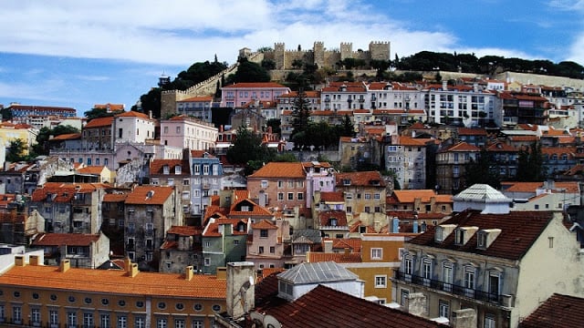 Vista do Castelo de São Jorge em Lisboa