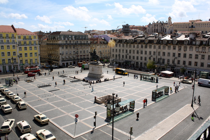 Vista da Praça da Figueira em Lisboa