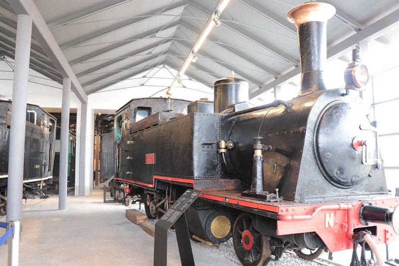 Máquina no Museu Nacional Ferroviário de Bragança
